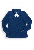 Блузка для девочек Pelican "Школа" 7 лет, цвет navy арт.GWJX7007