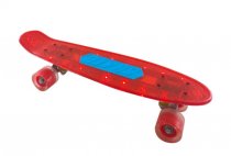Скейтборд Navigator красный, пластиковые светящиеся колеса арт.Т20014