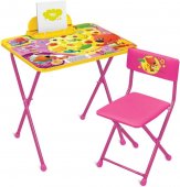 Комплект детской мебели «Ми-ми-мишки» розовый с Лисичкой (арт. ММ1/2)