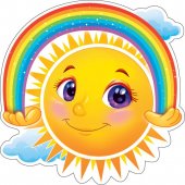 Украшение на скотче " Открытая планета " Солнце с радугой, 200*200мм 190-88,148