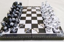 Шахматы обиходные "Черно-белые" 290*145*38мм арт.3357-13.2