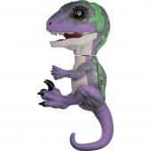 Интерактивный Динозавр Fingerlings WowWee – Рейзор фиолетовый с темно-зеленым, 12 см