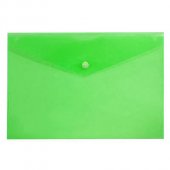 Папка на кнопке KWELT А5 зеленая 0,18 мм прозрачная арт.КР-000229