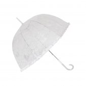 Зонтик детский Сердечки прозрачный купол белый
