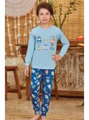 Пижама для мальчиков BAYKAR 3-10 лет голубой арт.N9785107