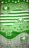 Одеяло байковое 57-8ЕТЖ "Цветочный луг", 100% хл. 140х100  (зеленый)