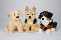 Мягкая игрушка LEOSCO Собака сидящая 30 см (разные расцветки)