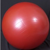 Мяч гимнастический с АВС 65см в коробке с насосом красный L 0765b