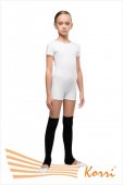 Комбинезон гимнастический х/б  Г08-301 белый, шорты, короткий рукав