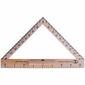 Треугольник-транспортир "Можга" 180*40 классный, деревянный, с ручкой береза