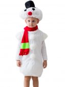 Карнавальный костюм Снеговик 3-5 лет рост 104-116 см