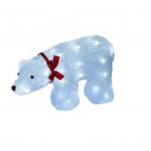 Фигура светодиодная Uniel Белый медведь 34*12*23 см арт.ULD-М3423-040/STA