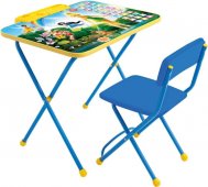 Nika Комплект Д2Ф1 Disney Феи Азбука стол+пенал+стул мягкий
