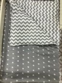 Комплект постельного белья Домик серый, с одеялом и подушкой арт.20116