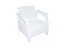 Кресло Ротанг, пластик, цвет белый 1 шт арт.6265М