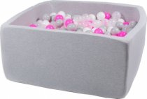 Сухой бассейн Romana Airpool BOX серый с розовыми шариками