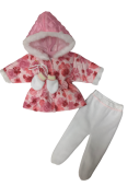 Комплект одежды для кукол Бэби борн 45 см розовый/белый Б22А