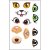 Наклейка " Праздник " А5 Глазки- для надувных шаров- Глазки и носики зверюшек, фон белый 425-0200246