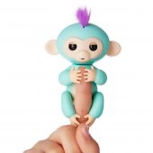 Интерактивная ручная обезьянка Fingerlings WowWee – Зоя, зеленая, 12 см