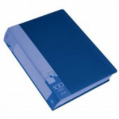 Папка Бюрократ А4 100 файлов синяя, пластик 0,8 мм
