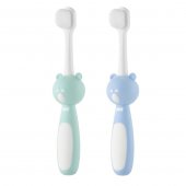 Набор зубных щеток "Мишка" Roxy Kids, ультрамягкая щетина, цвет мятный и голубой, 2 шт