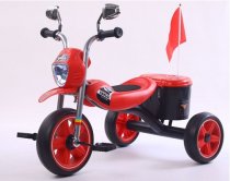 Велосипед детский трехколесный KQ-198 красный со светом, звуком