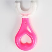 Зубная щетка-массажер силиконовая, цвет розовый арт.7439661