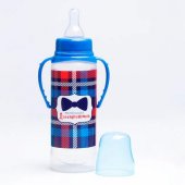 Бутылочка для кормления Mum&Baby "Маленький джентльмен" 250 мл с ручками синий арт.2969846