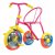 Велосипед трехколесный Озорной ветерок розовый цветные колеса из ЭВА арт.GV-B3-2MX