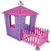 Дом игровой Pilsan Stone House с забором, фиолетовый, 114*174*15 см арт.06443