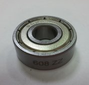 Подшипник 608 zz железная заглушка (вн.диаметр 8мм, наруж диам 22мм, ширина 7мм) №009008