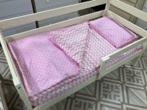 Комплект постельного белья Домик розовый, с одеялом и подушкой арт.20115