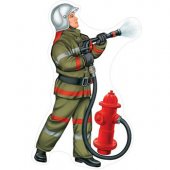 Плакат фигурный А3 Пожарник 0-25-052А