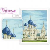 Картина алмазная " Tukzar " по номерам 30*40см Церковь, ассорти- 10 видов, на подрамнике 13292