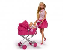 Steffi love Кукла Штеффи с коляской набор 2 вида арт.5738060