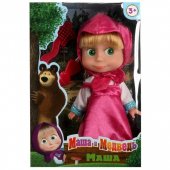 Кукла Маша и Медведь 15 см, без звука, в розовом платье арт.83030WOSR