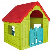 Игровой дом Keter Foldable Playhouse складной зеленый/красный 101.8x89.7x110.6h