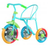 Велосипед трехколесный Озорной ветерок голубой цветные колеса из ЭВА арт.GV-B3-2MX
