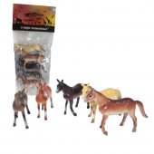 Игровой набор В мире животных Лошади 6 штук, 10 см арт.Т50497