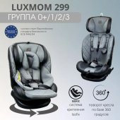 Автокресло Luxmom 299 Isofix 0-36 кг 0-12 лет темно-серый