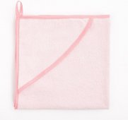 Пеленка-полотенце для купания 90*90 см розовый арт.30225