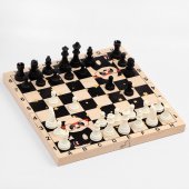 Шахматы обиходные Панды, король h-6.2 см, пешка h-3.2 см, доска 29 х 29 см 9318893