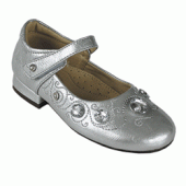 Туфли для девочки цвет серебро Аллигаша
