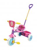 Велосипед трехколесный детский с ручкой Альпака, колеса 9х7 EVA розовый