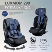 Автокресло Luxmom 299 Isofix 0-36 кг 0-12 лет темно-синий